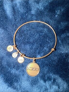 Alex and Ani Gold-Tone NFL Logo Charm Bangle Bracelet